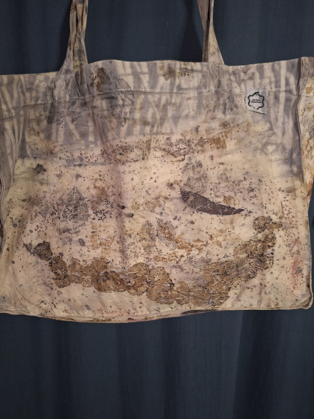 Universal Tote bag – geantă unicat ecoprint | perfectimperfect – detaliu 2