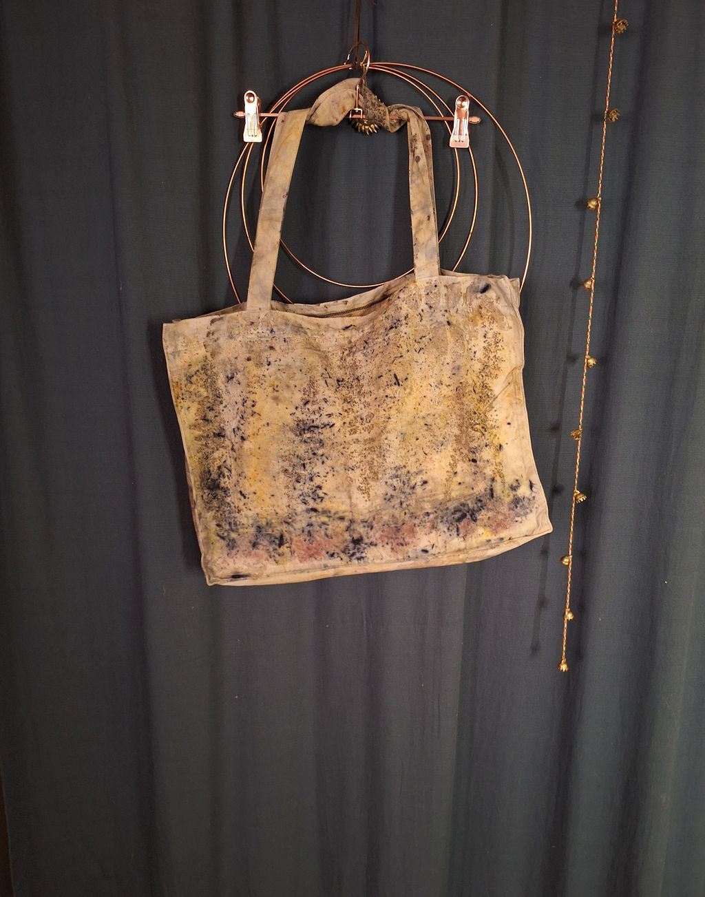 Universal Tote bag – geantă unicat ecoprint | perfectimperfect – detaliu 2