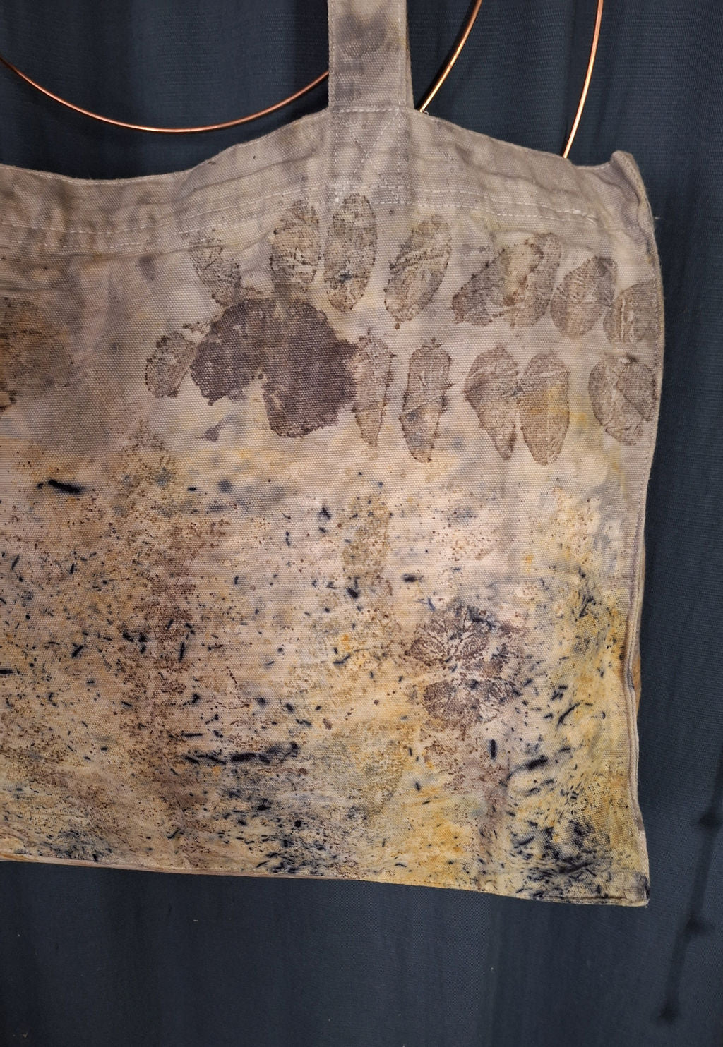 Universal Tote bag – geantă unicat ecoprint | perfectimperfect – detaliu 3
