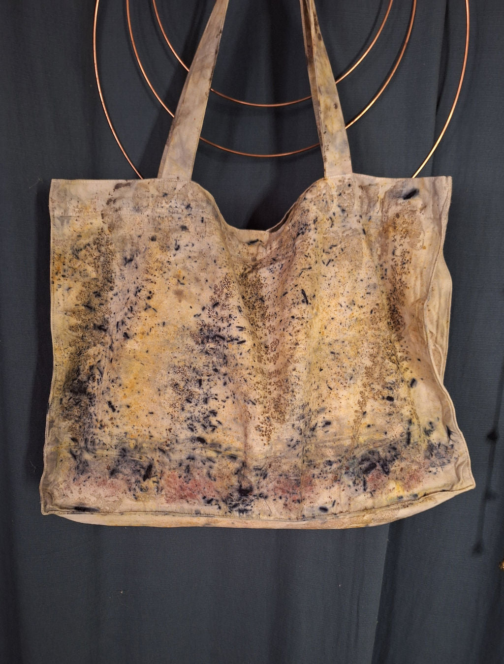 Universal Tote bag – geantă unicat ecoprint, imprimată manual cu frunze | perfectimperfect