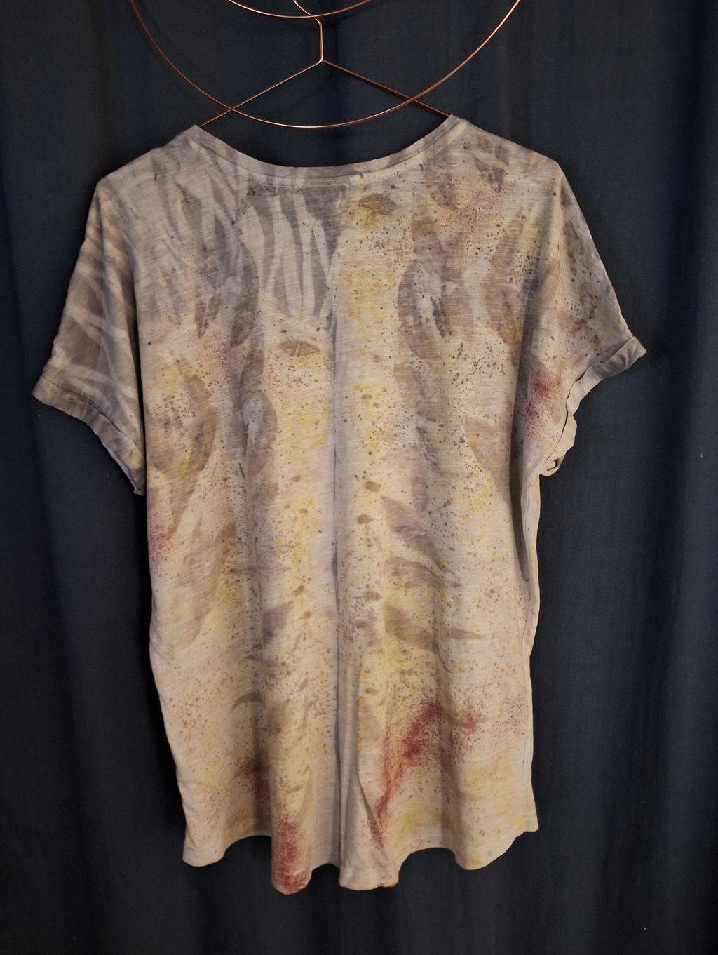 TANIN UNISEX – Tricou bumbac – piesă unicat ecoprint | perfectimperfect – detaliu 5
