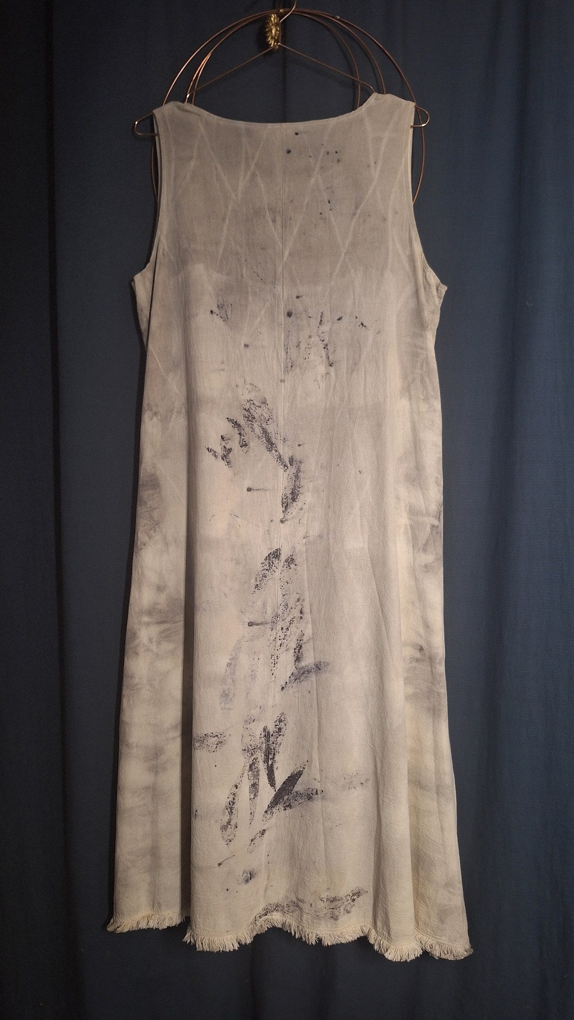 FLOW | Rochie bumbac fără mâneci – frunze imprimate