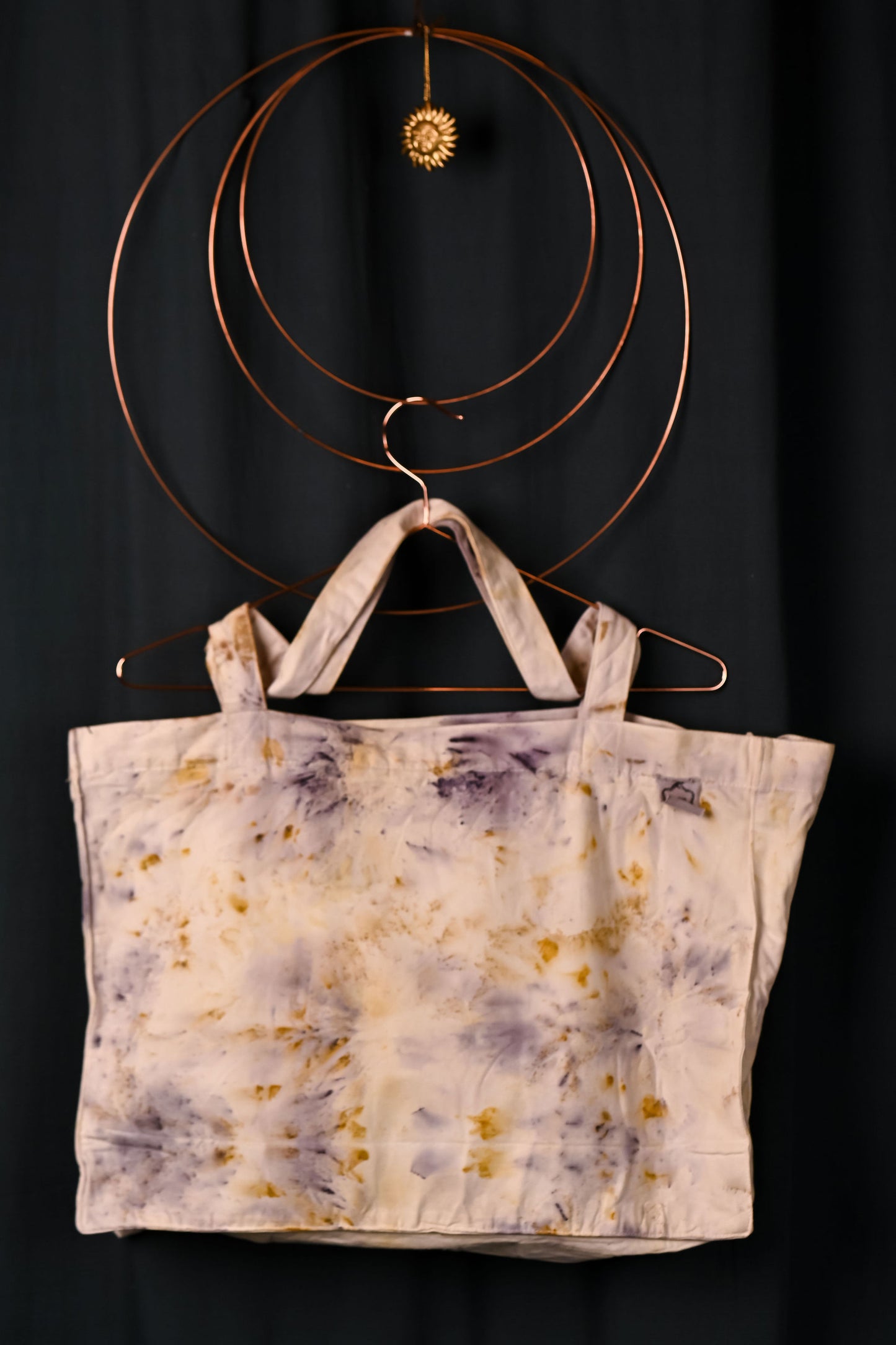 Universal Tote Bag Mist – geantă unicat ecoprint, imprimată manual cu frunze | perfectimperfect