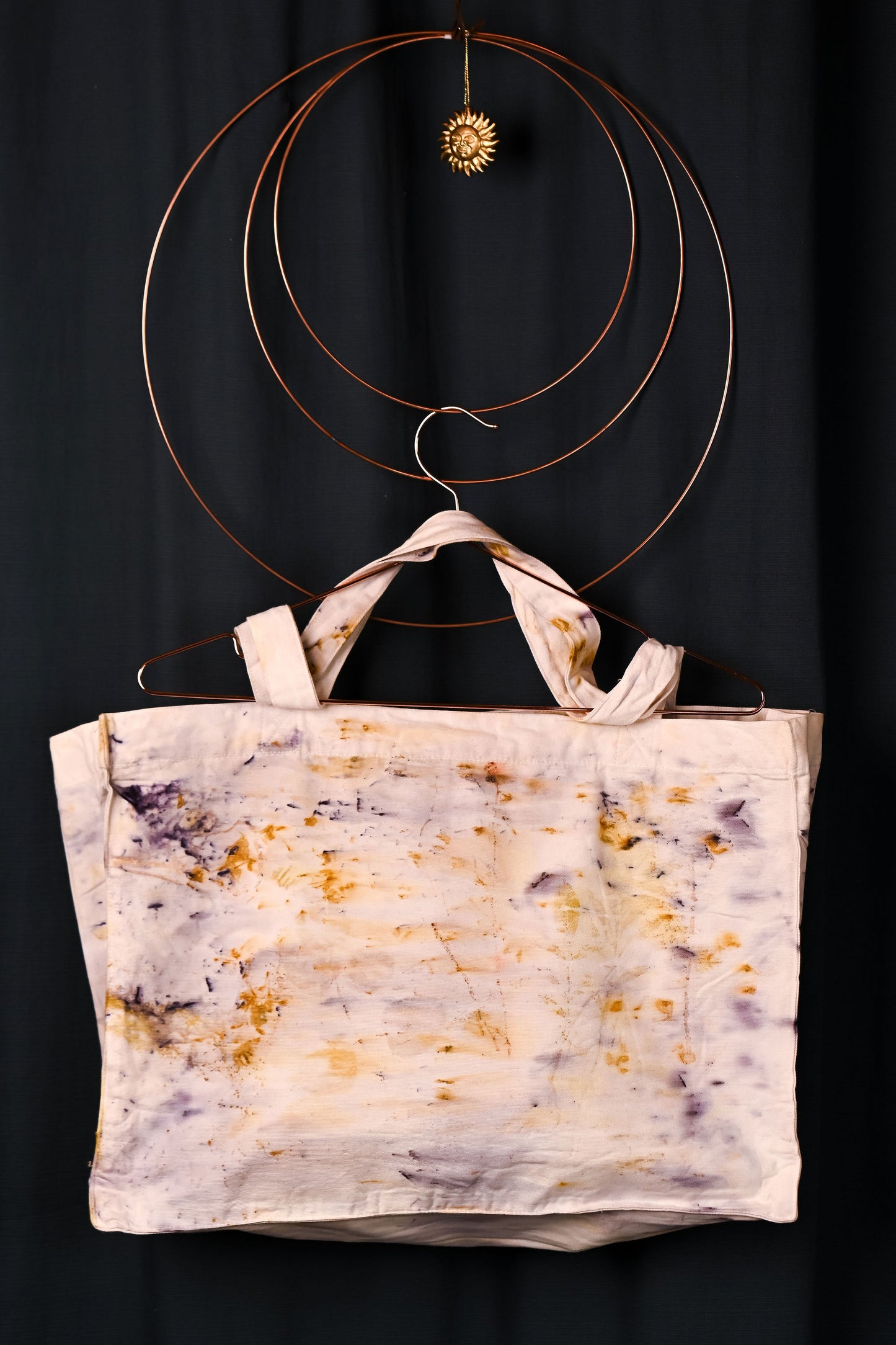 Universal Tote Bag Mist – geantă unicat ecoprint | perfectimperfect – detaliu 4
