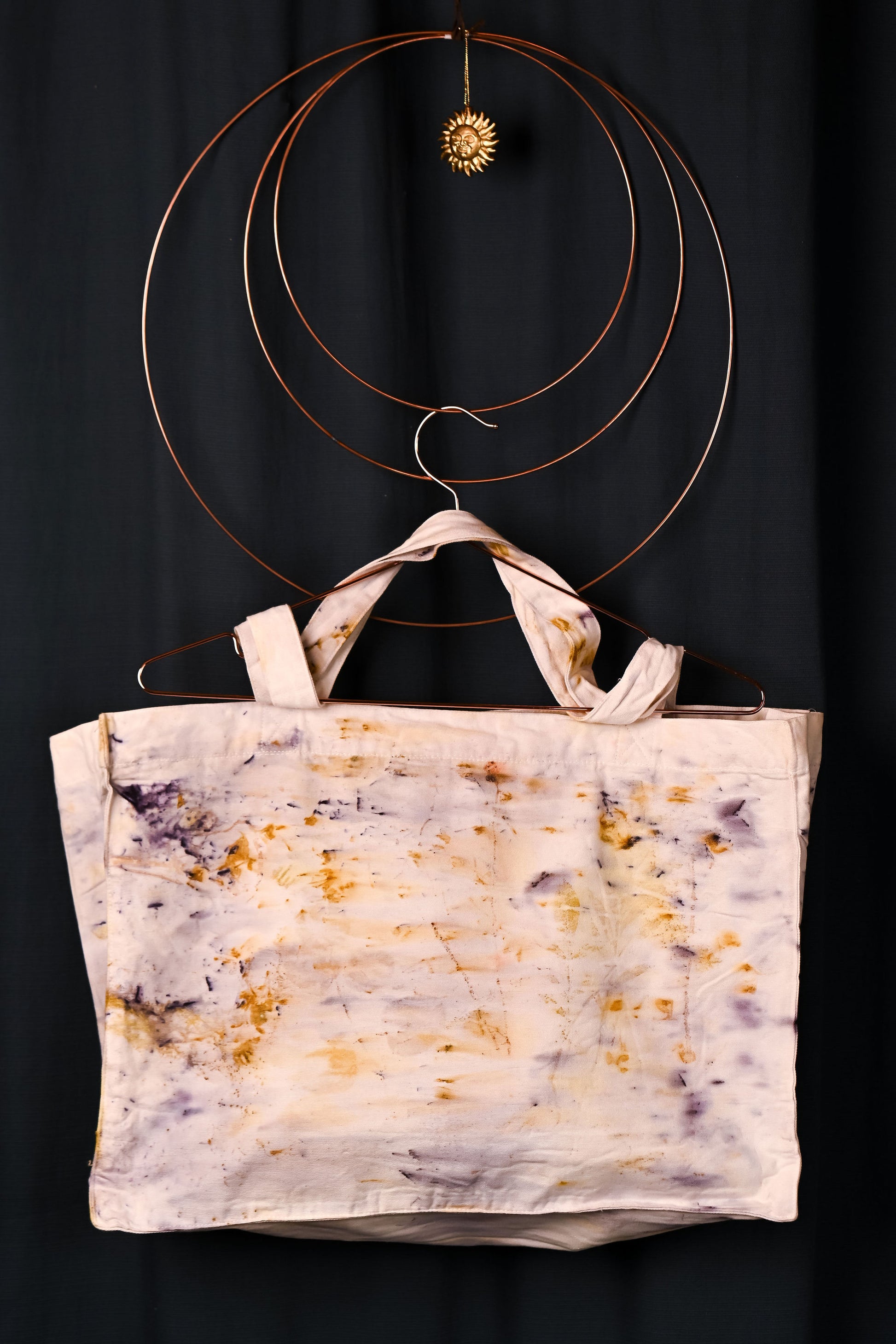 Universal Tote Bag Mist – geantă unicat ecoprint | perfectimperfect – detaliu 4