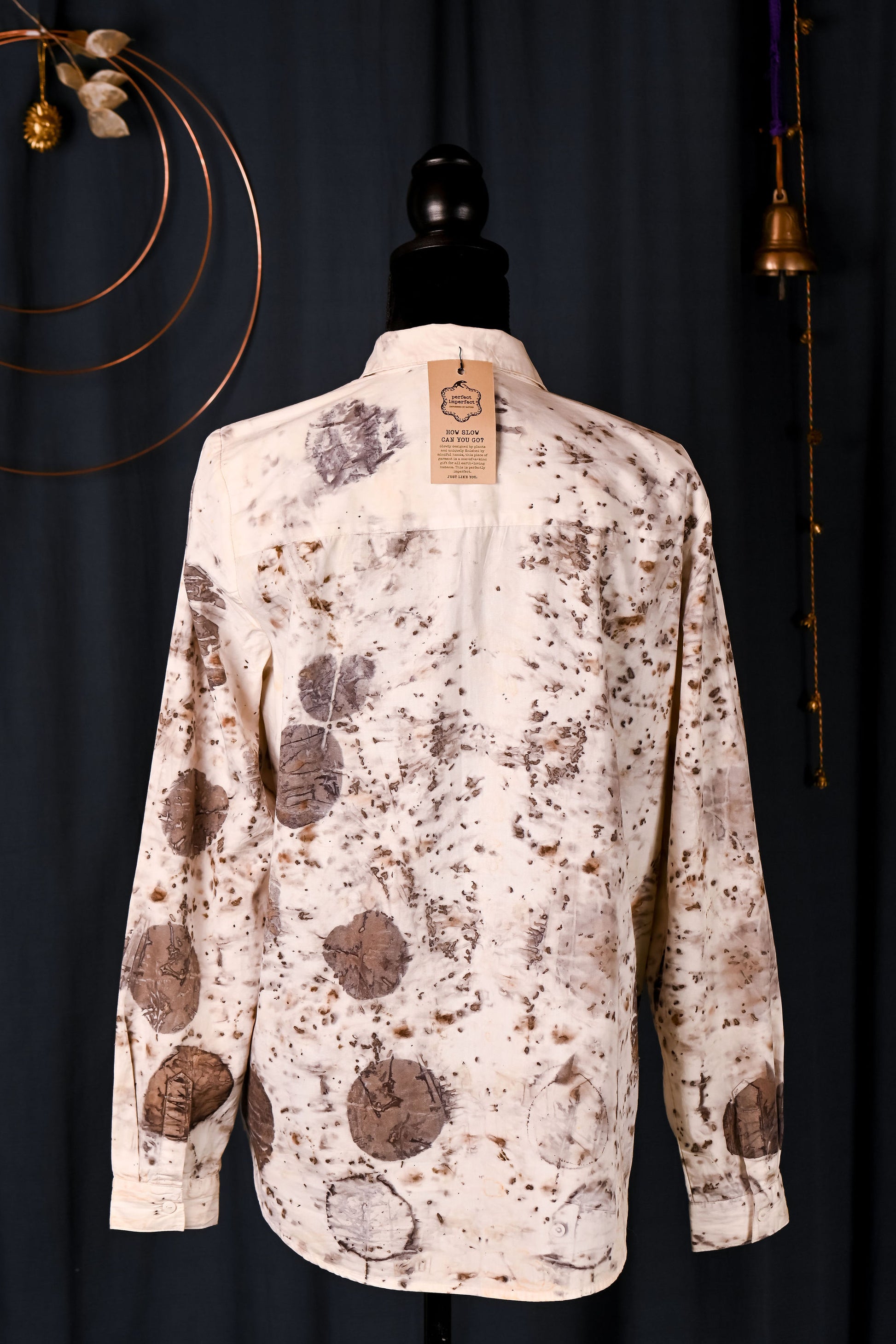 TANIN – Cămașă bumbac 100% – piesă unicat ecoprint | perfectimperfect – detaliu 4