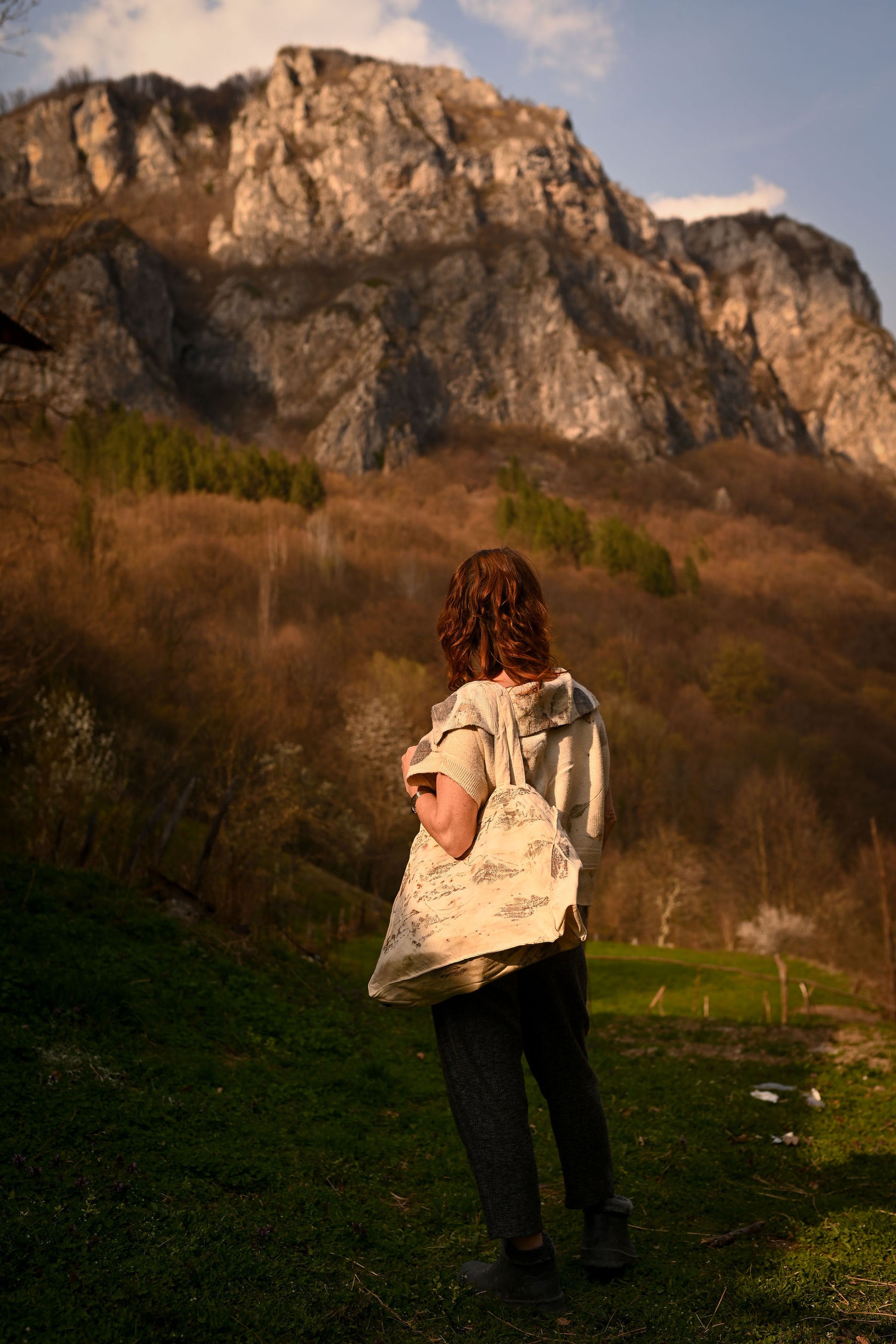 Universal Tote bag Stejar – geantă unicat ecoprint | perfectimperfect – detaliu 3
